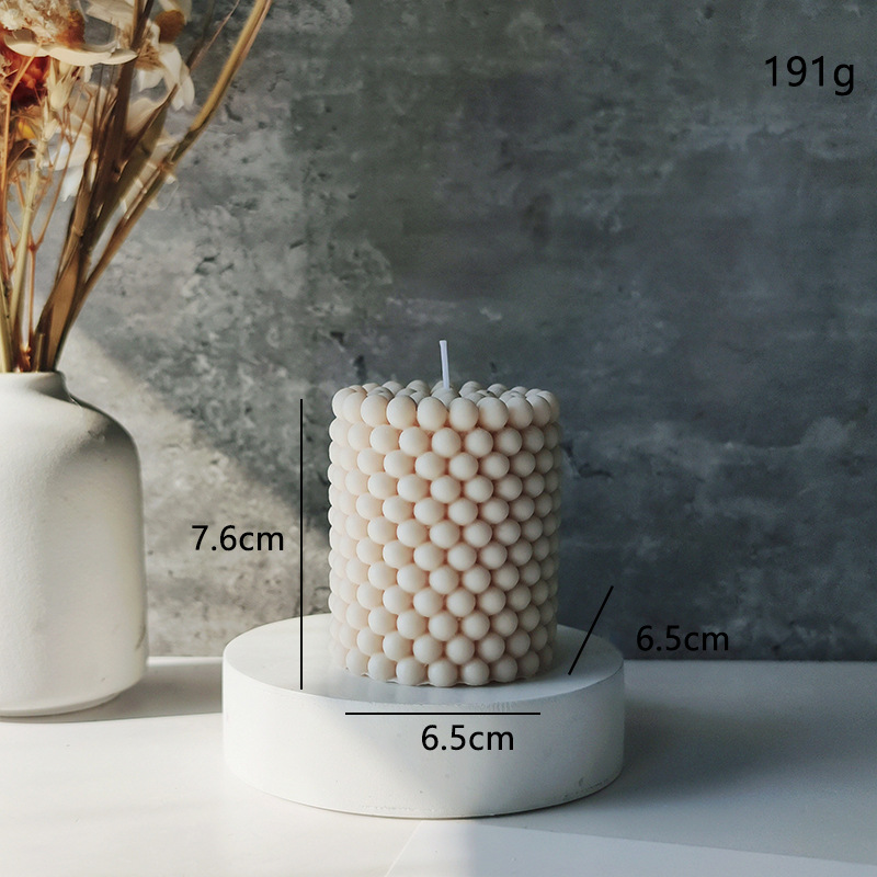 Elegant Bubble Pillar Candle for Ramadan Decor
