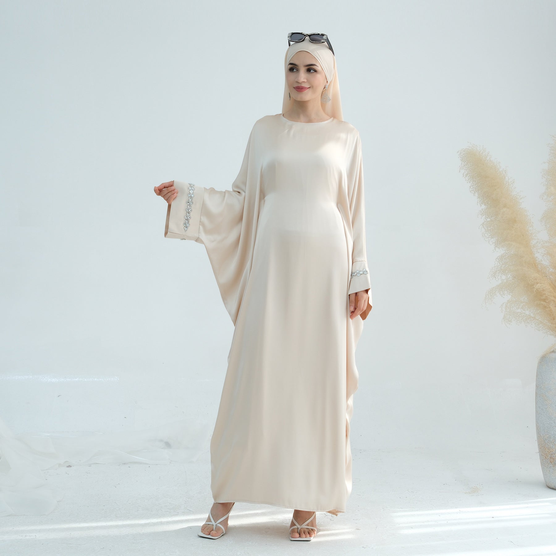 Rhinestone Satin Dress