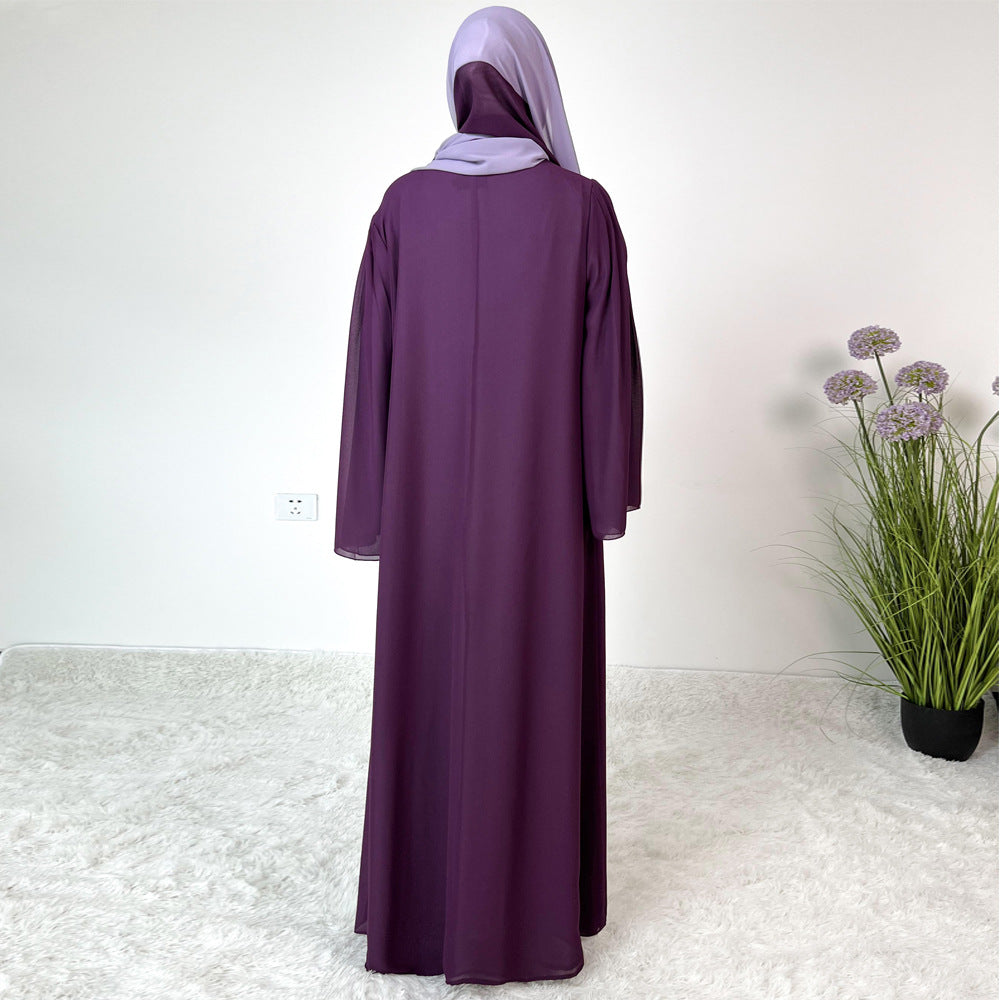 Two Tone Patchwork Dress & Hijab