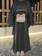 Satin Cape Elegant Abayas