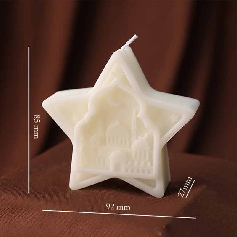 Moon Star Castle Candle for Ramadan Decor