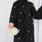 Floral Embroidery Abayas with Hijab