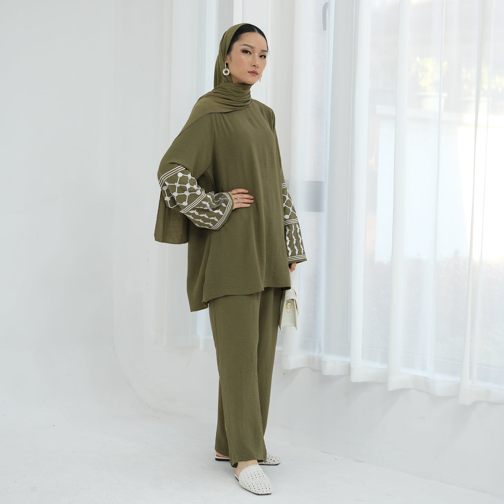 2 Pcs Ramadan Eid Djellaba Suits Abaya