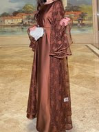 2 Pcs Shimmer Lace Abaya