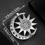 Star & Moon Alloy Brooch