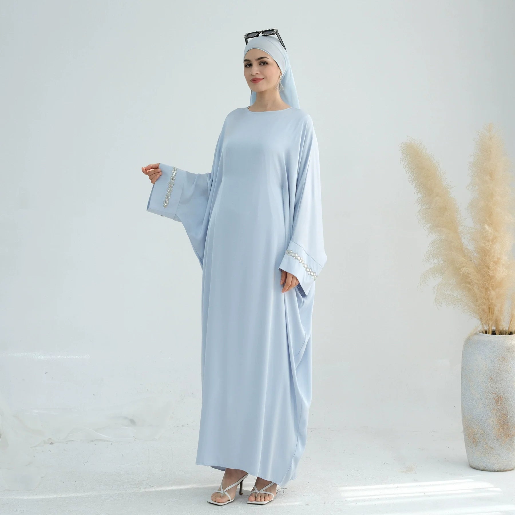 Rhinestone Satin Dress