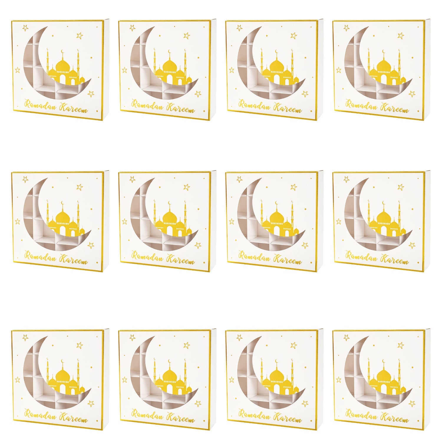 Ramadan Window Chocolate Candy Box 10 Pcs White 1
