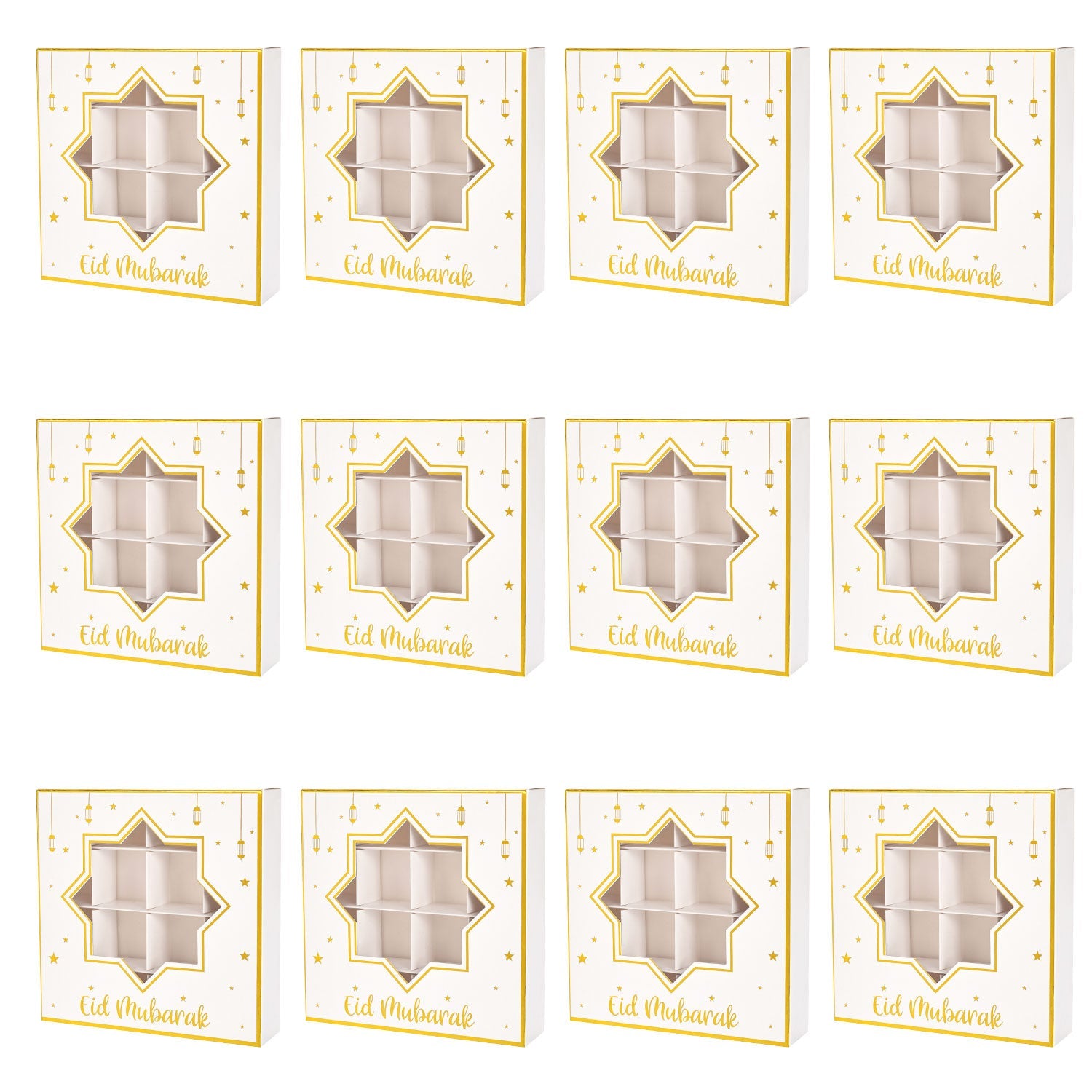 Ramadan Window Chocolate Candy Box 10 Pcs White 2