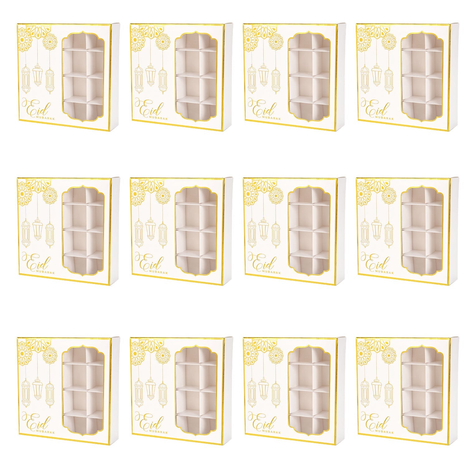 Ramadan Window Chocolate Candy Box 10 Pcs White 3