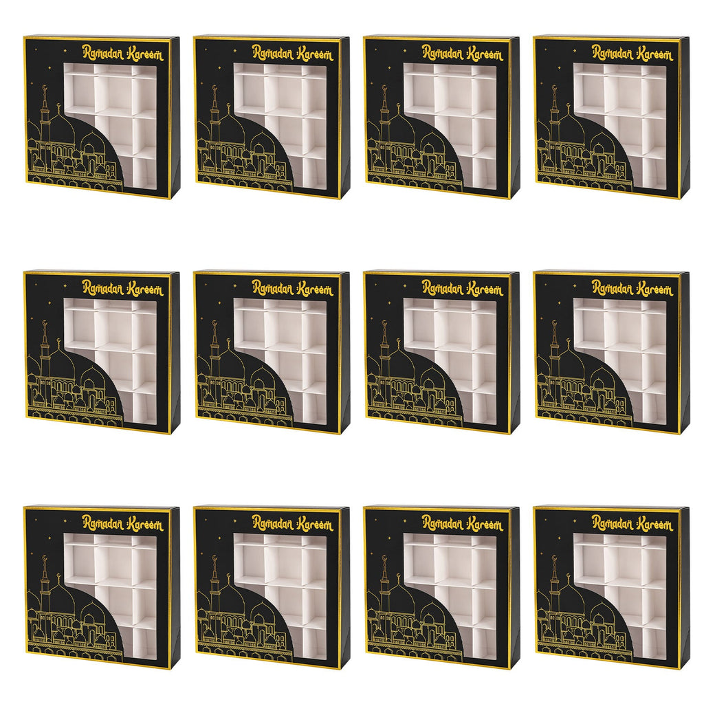Ramadan Window Chocolate Candy Box 10 Pcs Black 1