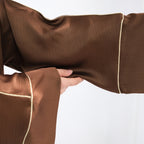 Wrinkle Satin Abaya Dress