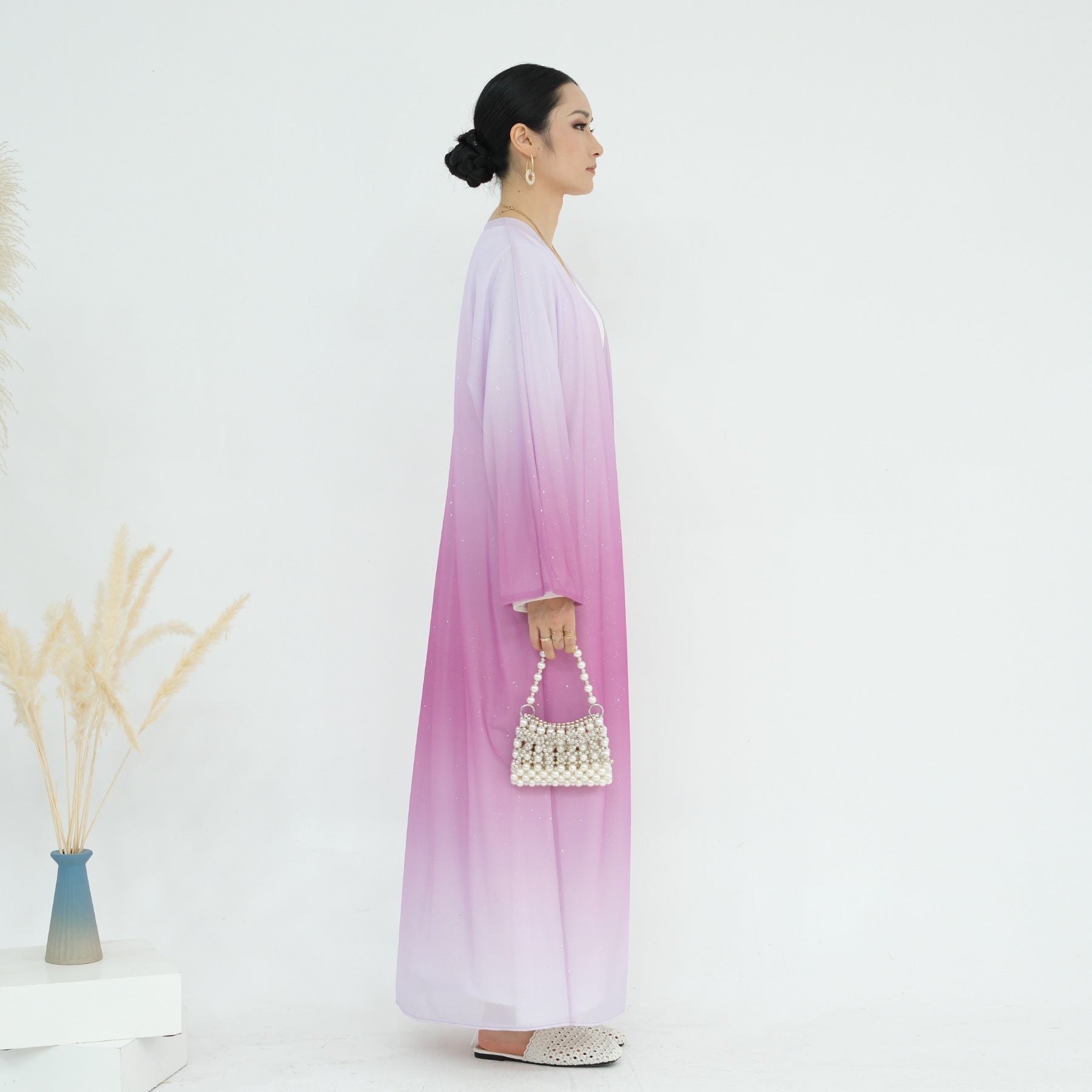 Flowing light Dream Open Abaya