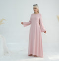 2pcs Solid Color Muslim Ramadan Maxi Dress