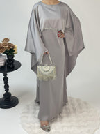 Satin Cape Elegant Abayas