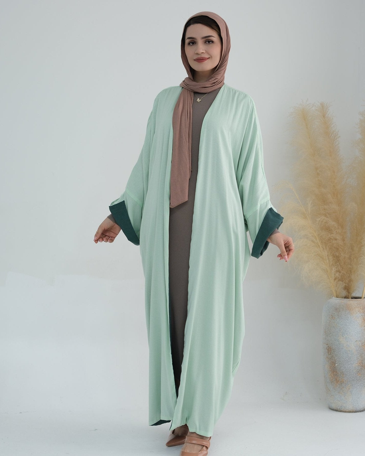 Double Sided Wearable Elegant Cardigan Abaya