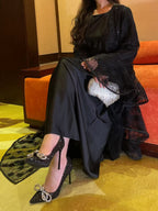 2 Pcs Shimmer Lace Abaya