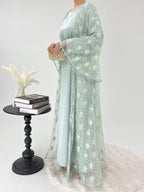 2 Pcs Rose Lace Loose Abaya