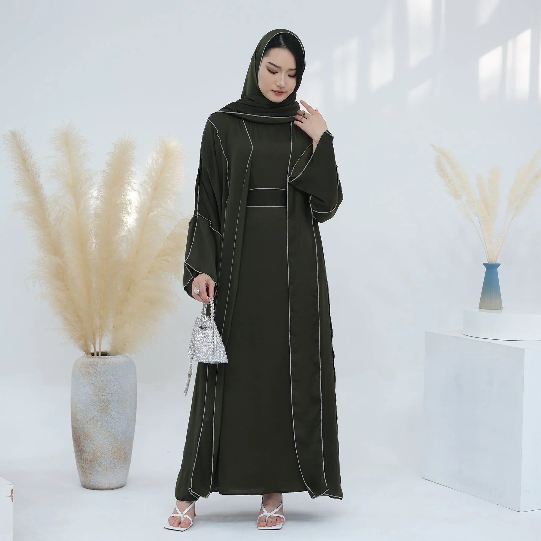 4 Pcs Prayer Cardigan Abaya