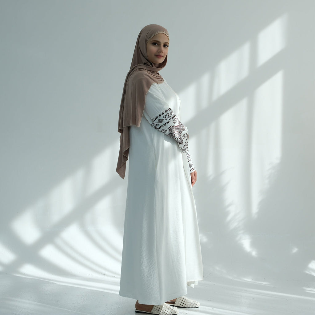 Women Embroidery Kimono Ramadan Abaya