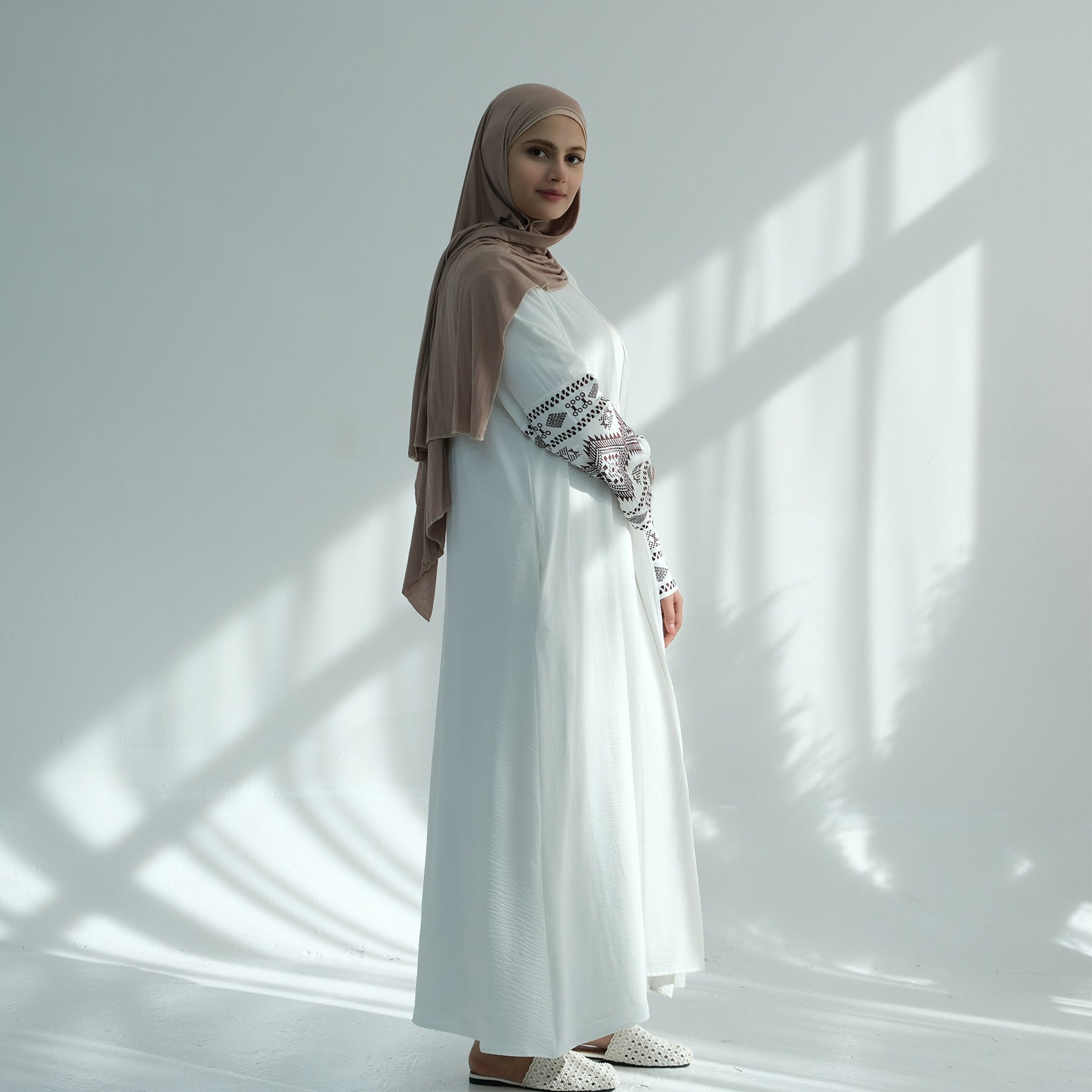 Women Embroidery Kimono Ramadan Abaya