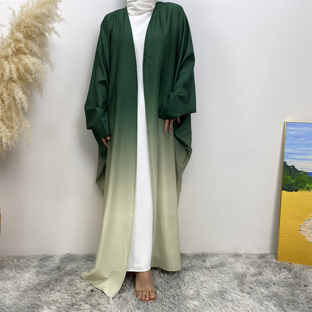 Gradient Batwing Sleeves Abayas