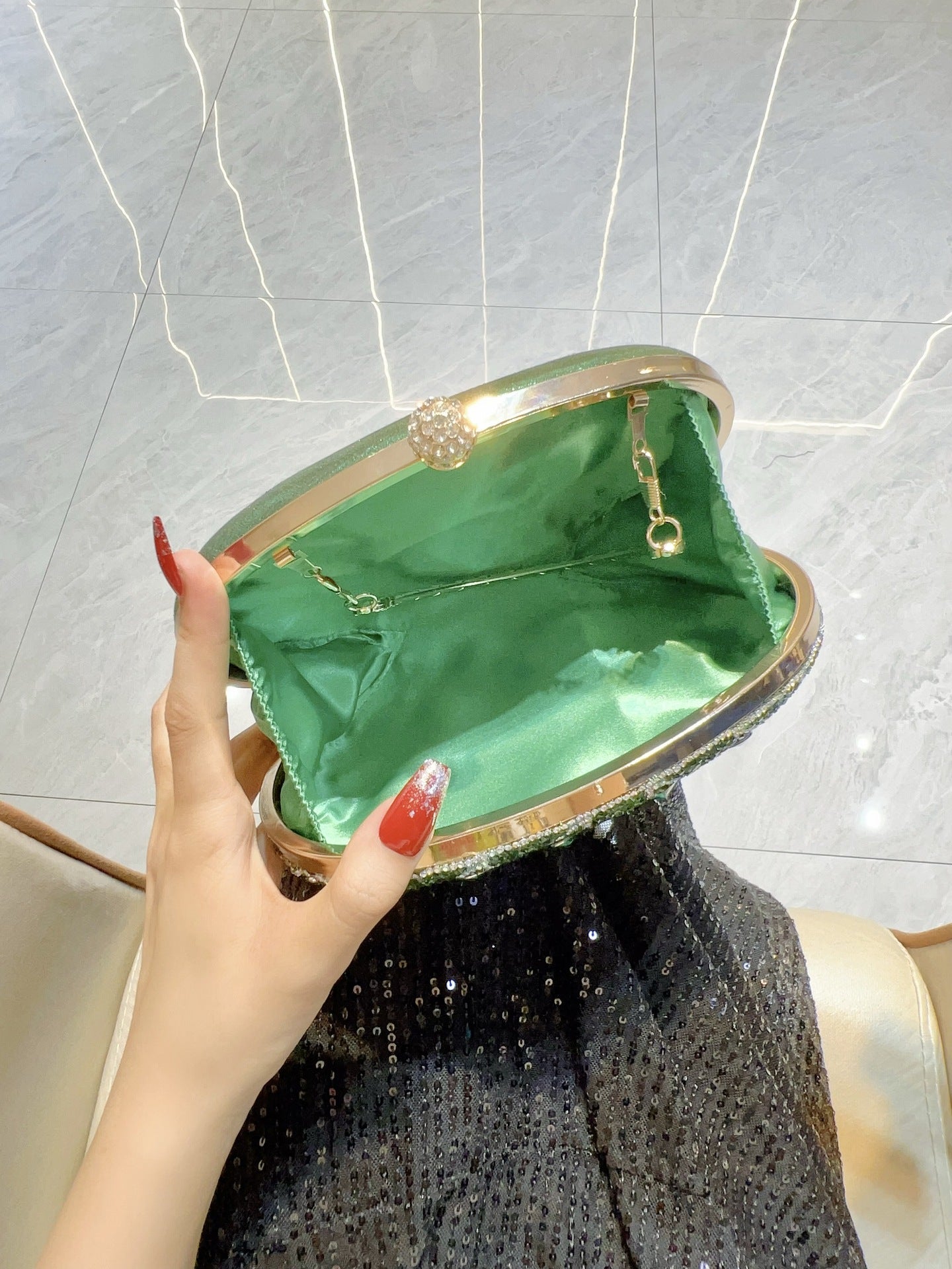 Rhinestone Glitter Sparkly Handbag