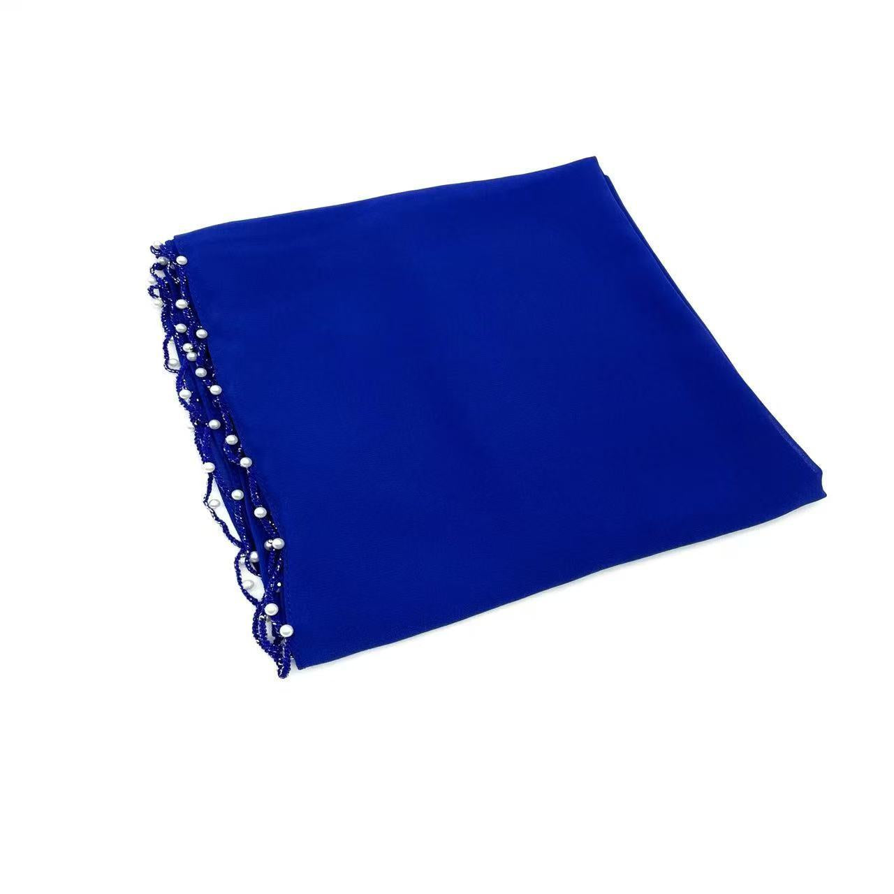 Solid Color Wave Edge Hijab