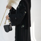 Flower Embroidery Elegant Lace Abaya