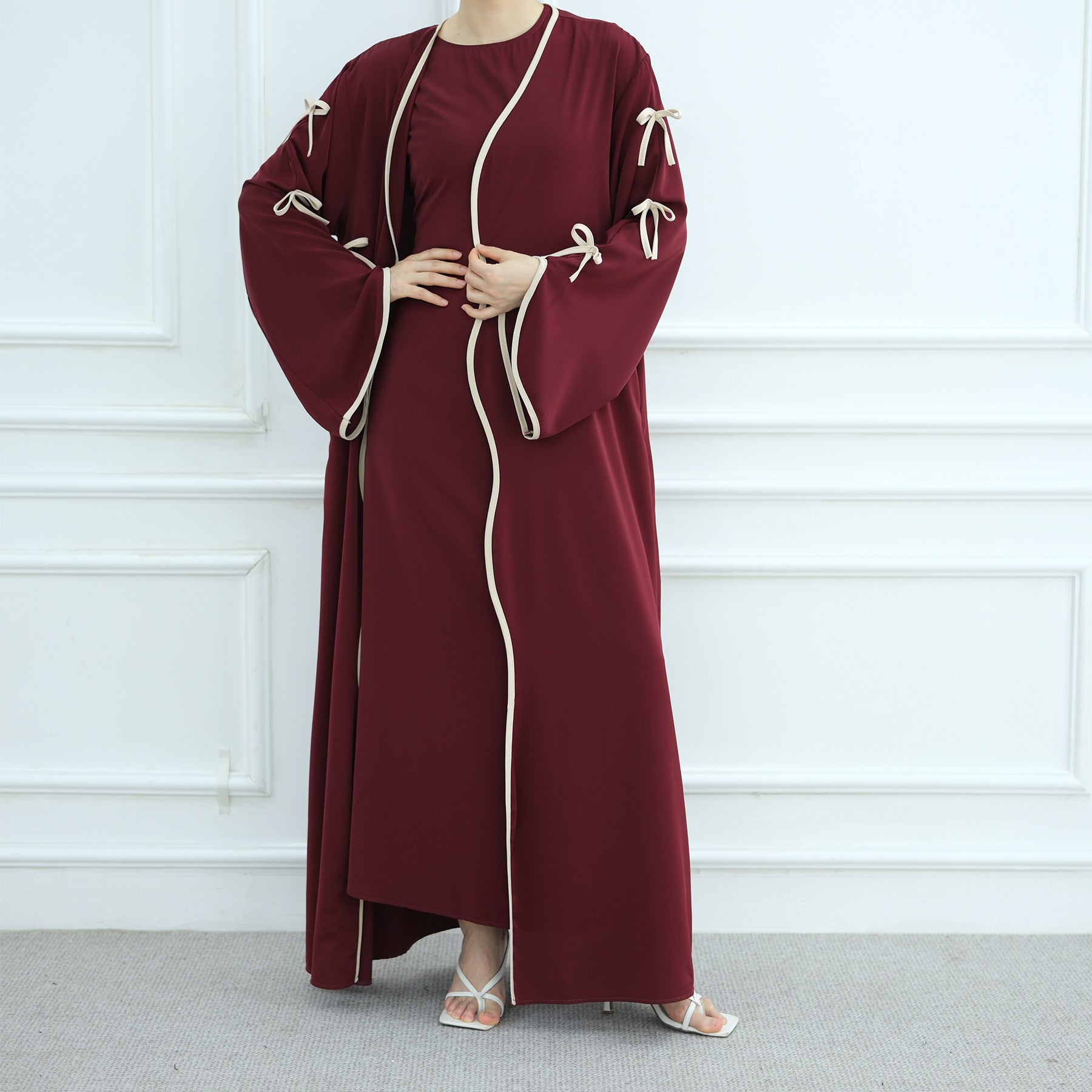 Bow Sleeve Abaya Set