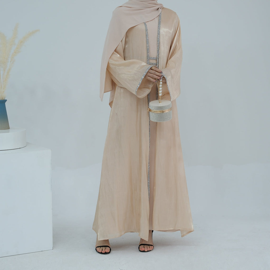 Light Flowing Tulle Abaya With Hijab