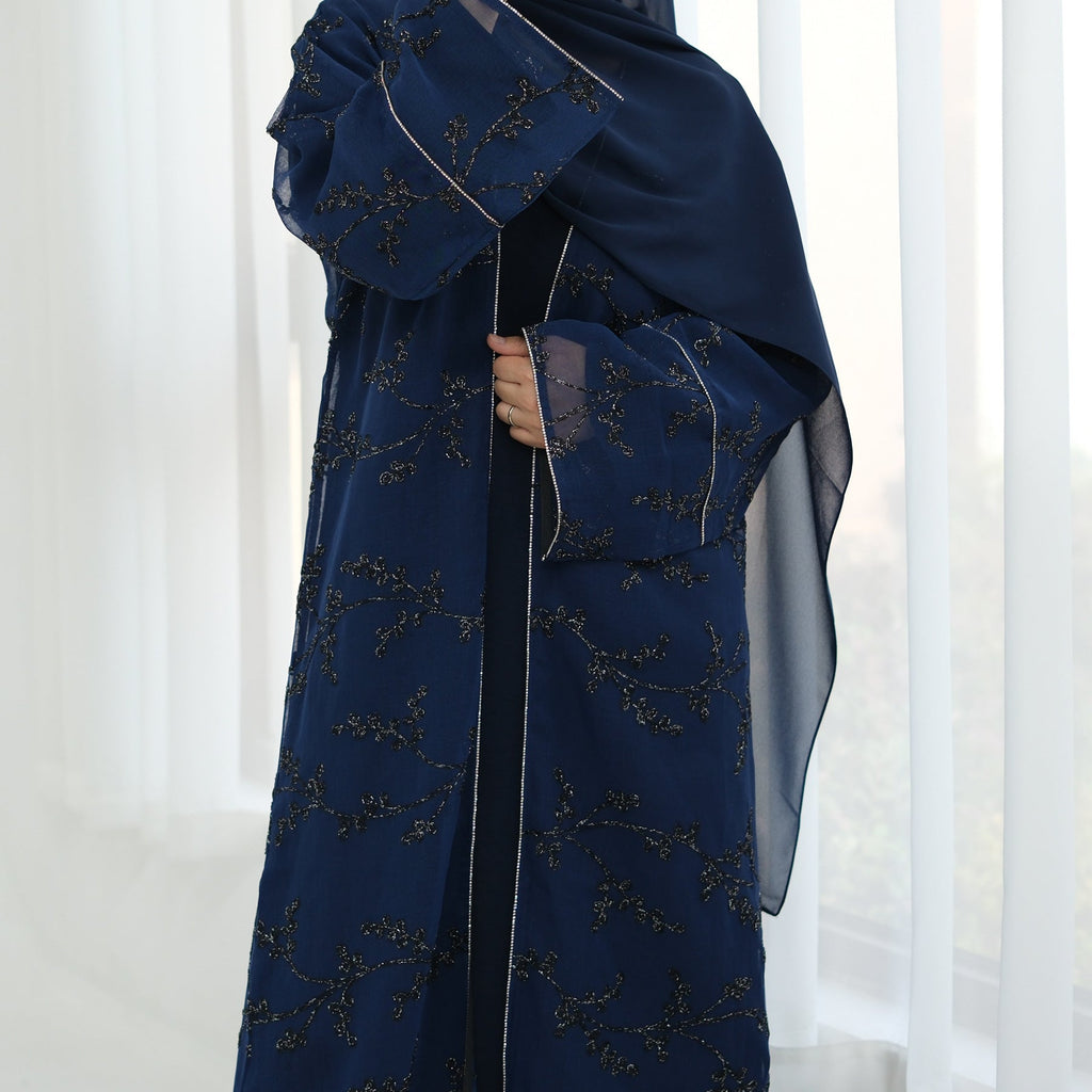 Full Body Embroidered Cardigan Abaya