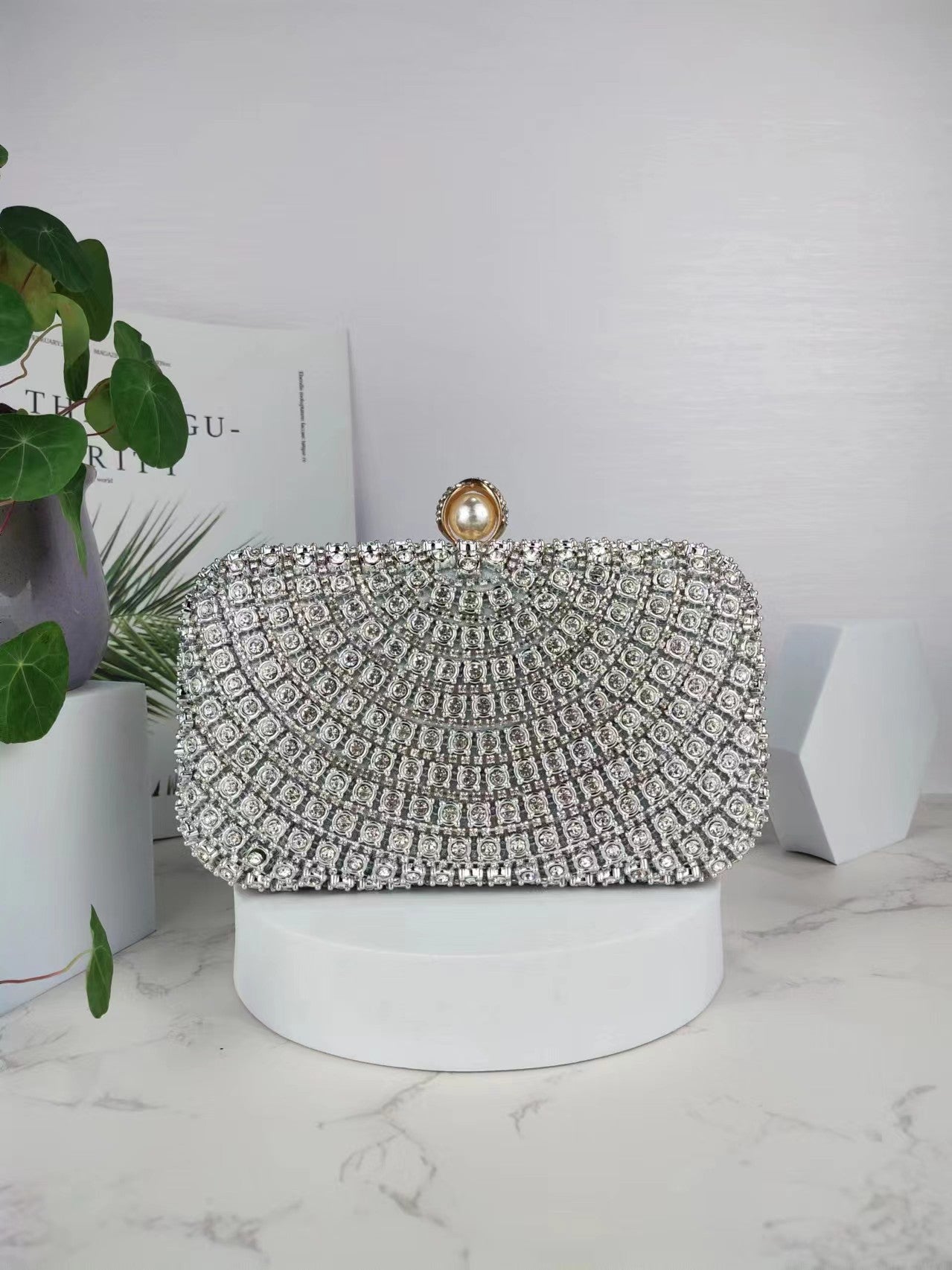 Beading Rhinestones Vintage Handbag