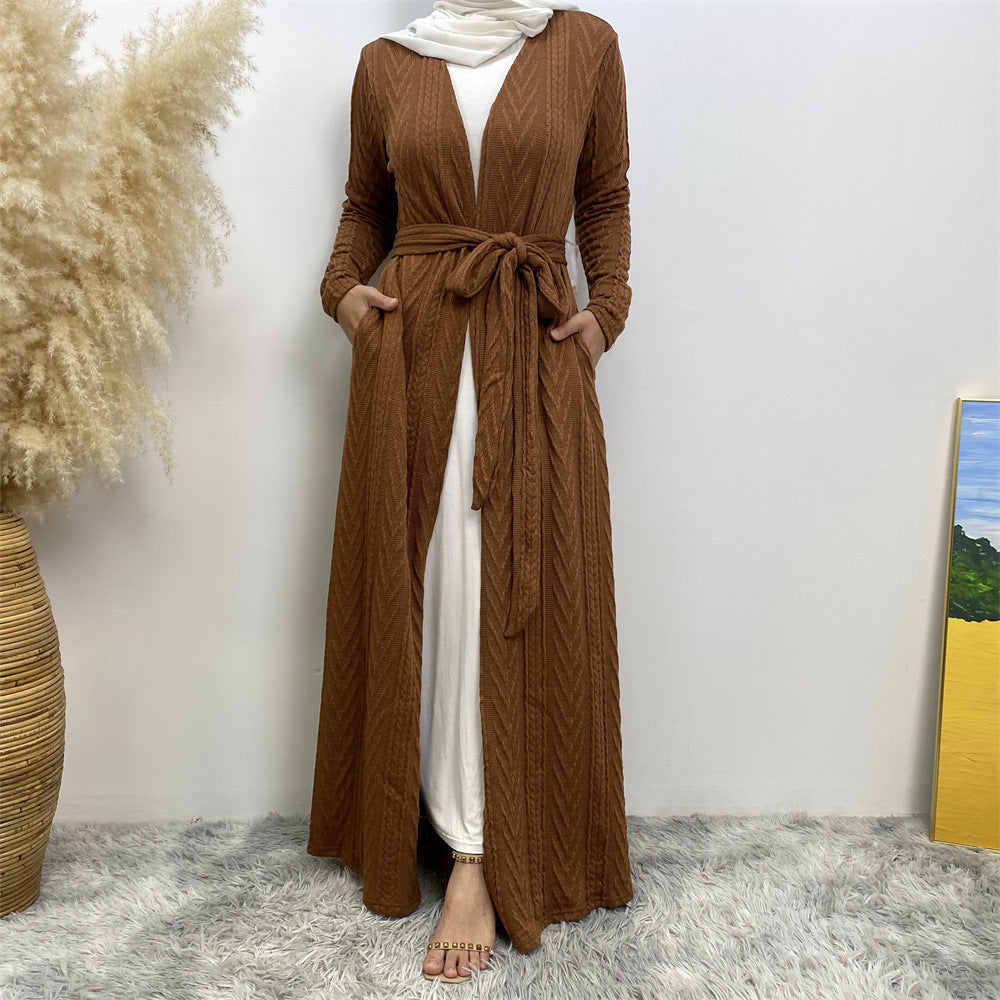Autumn/Winter Knitted Pocket Abaya