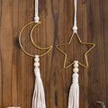 Moon and Star Hanging Decor with Tassel