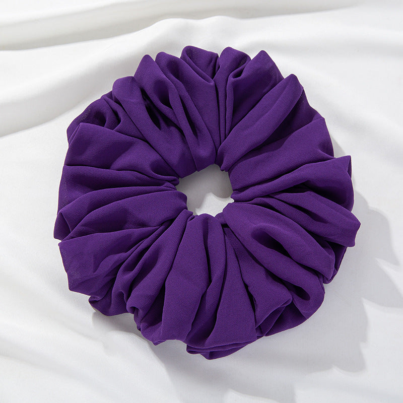 Velvet Volume Scrunchie - Purple