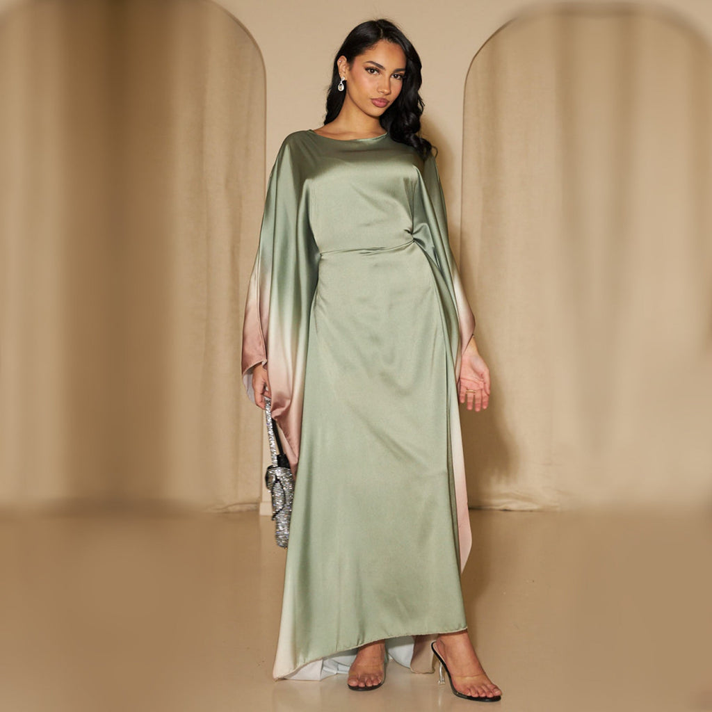 Printed Bodycon Part Abaya