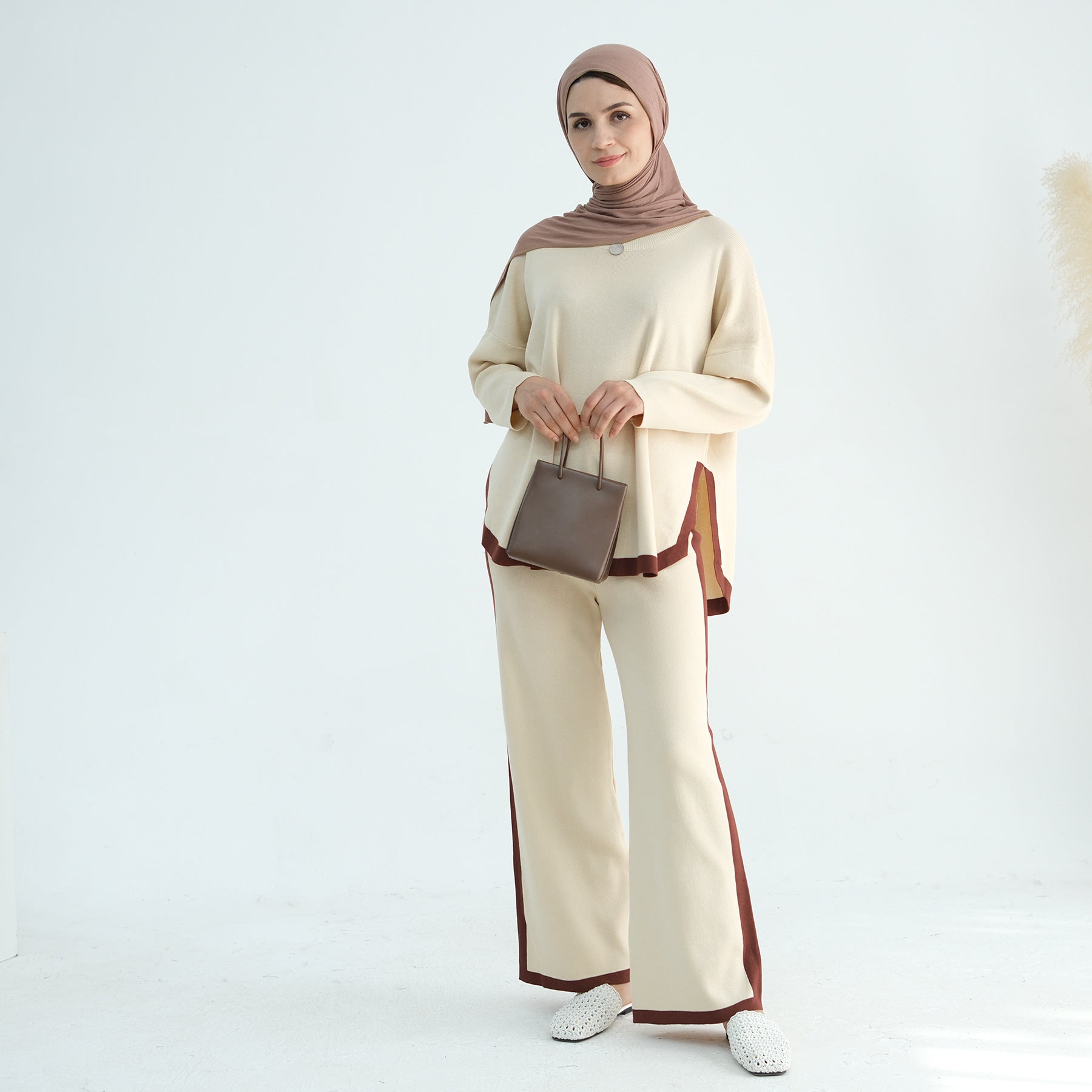 2 Pcs Thickened Knitted Set