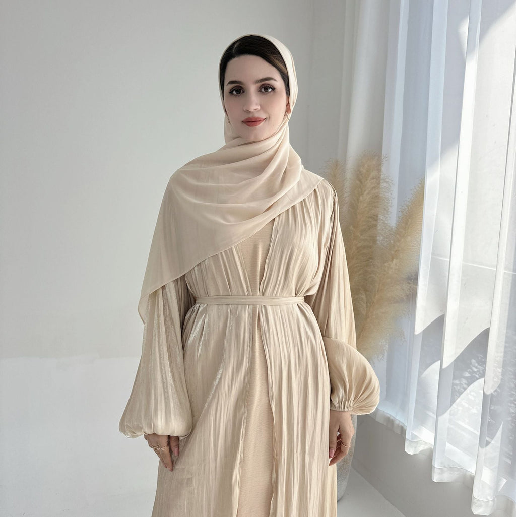 Cardigan Elegant Abaya With Hijab