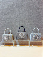 Rhinestone Diagonal Dinner Handbag