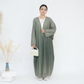 Gradient Sequin Butterfly Open Abaya