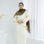 Autumn and Winter Thickened Knitted Abaya Set