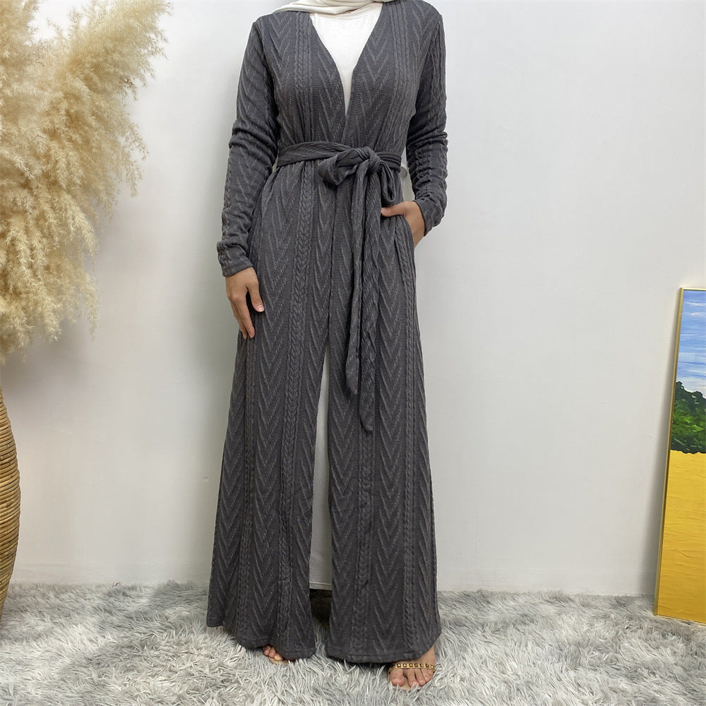 Autumn/Winter Knitted Pocket Abaya