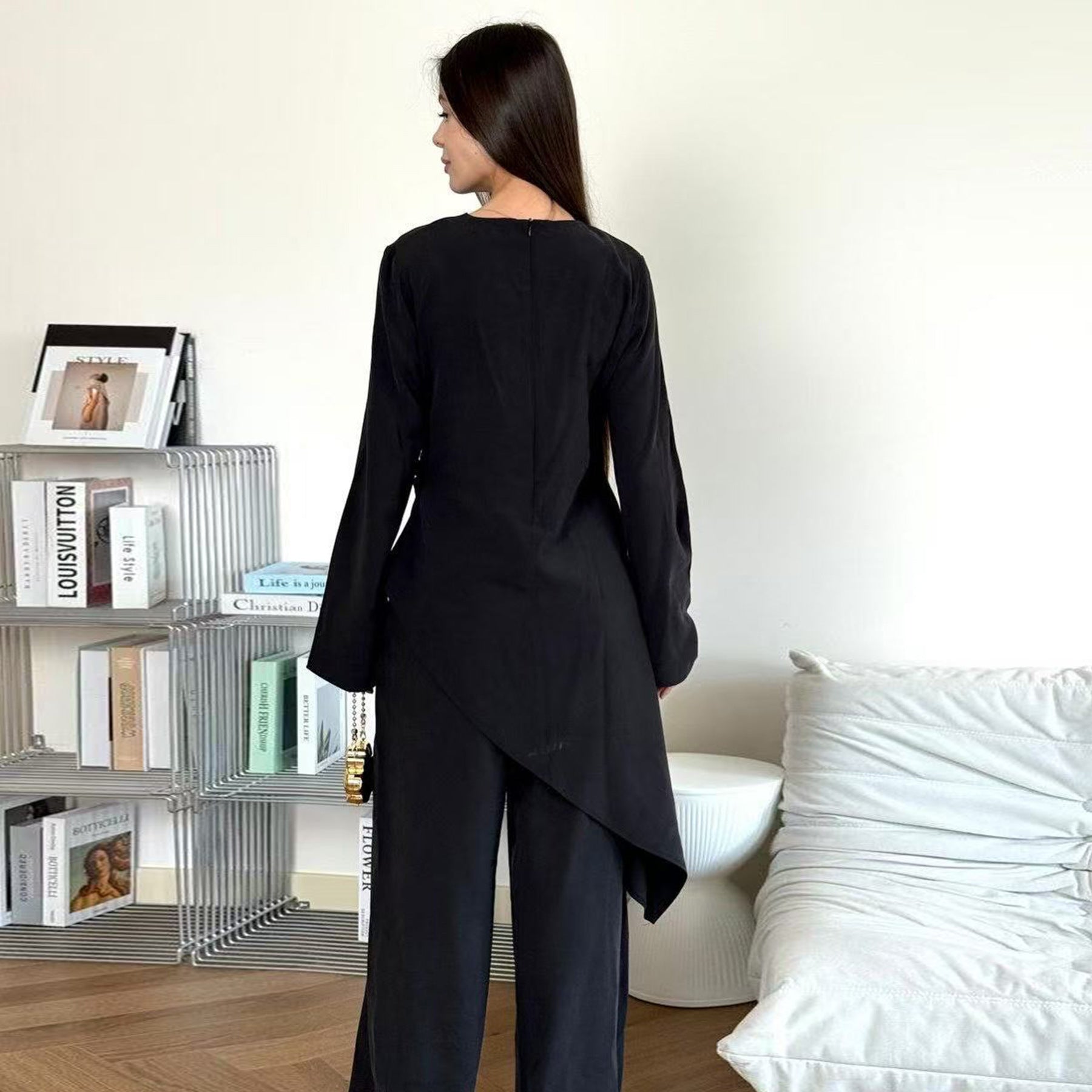 Long Top and Pants Two-Piece Abaya