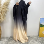 Gradient Batwing Sleeves Abayas