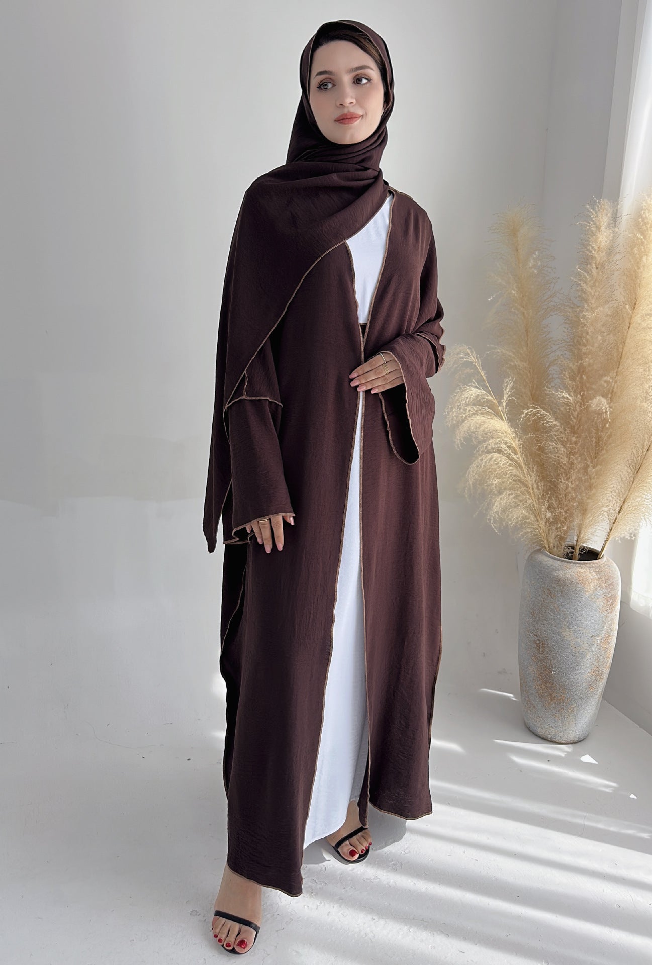 Cardigan Robe Abaya With Hijab