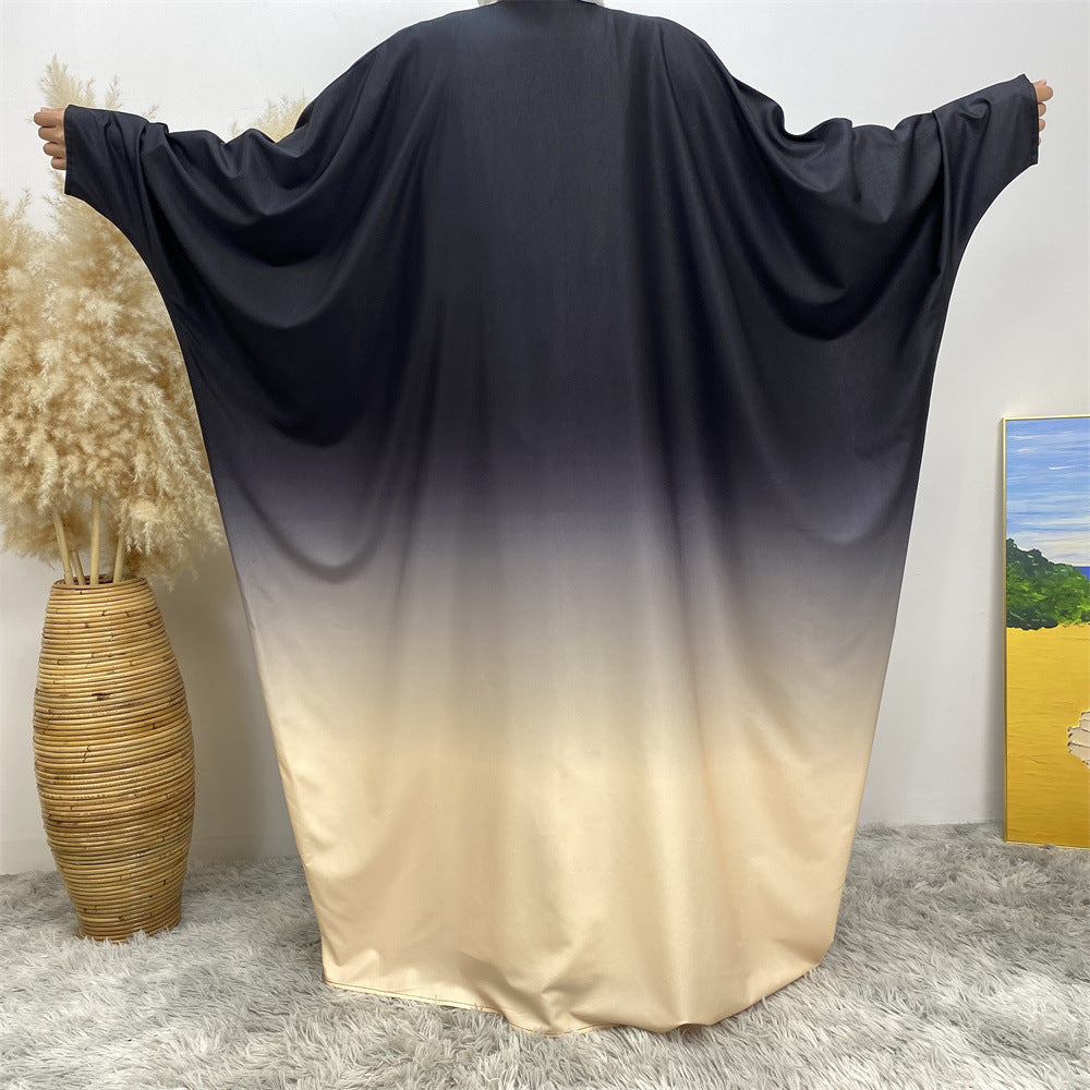 Gradient Batwing Sleeves Abayas