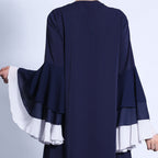 Three-Layer Chiffon Wave Sleeves Abaya