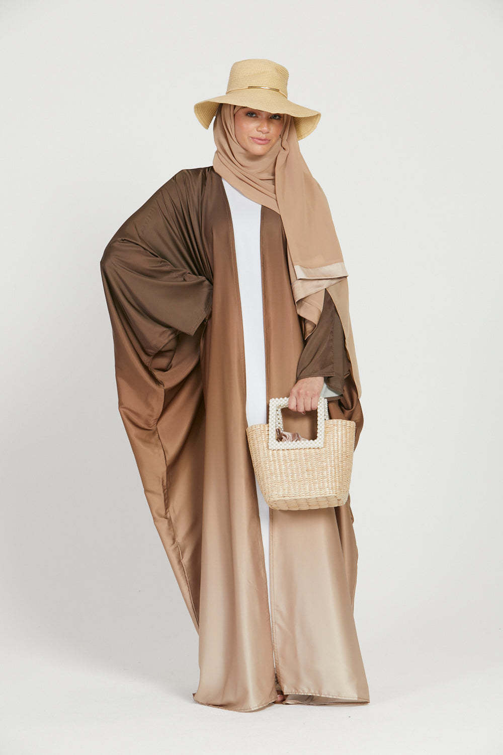 Gradient Batwing Sleeves Abayas