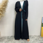 Double Sided Wearable Pocket Open Abaya