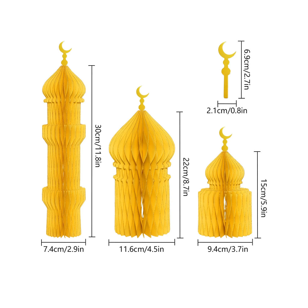 Foldable Honeycomb Palace Ramadan Desktop Ornament